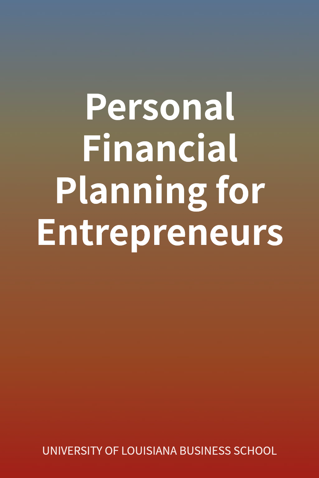 Personal Financial Planning for Entrepreneurs cover