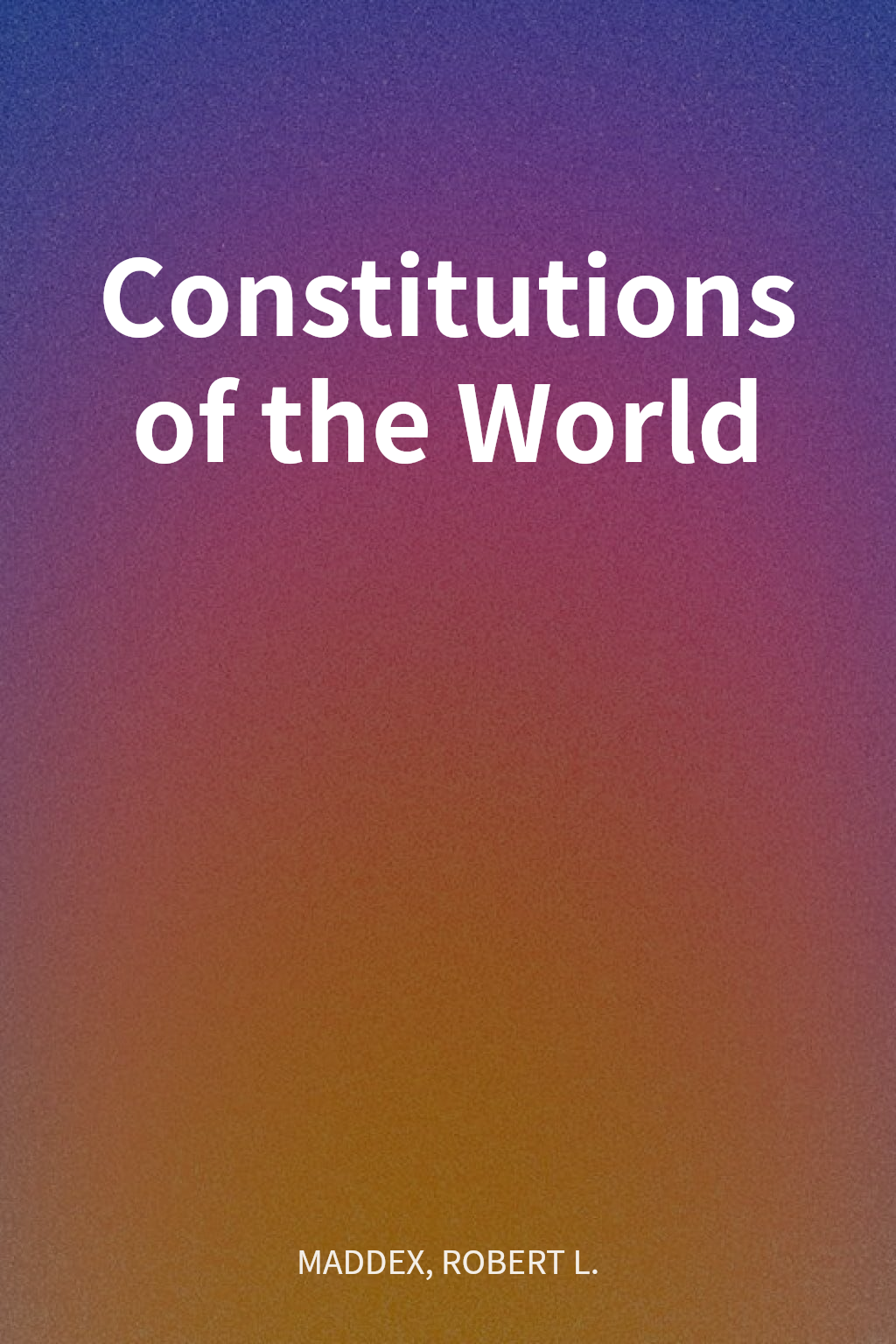 Constitutions of the World cover