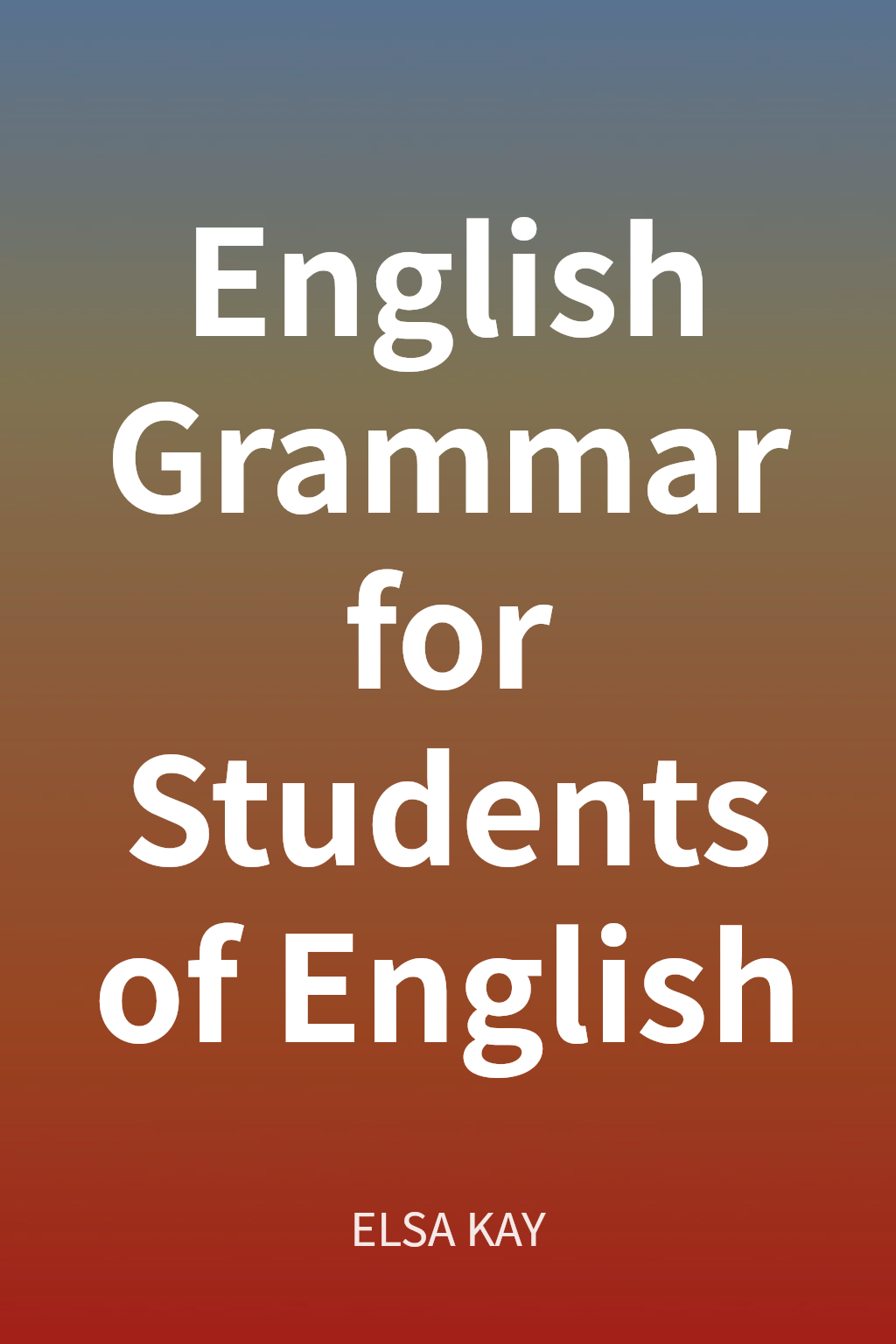 English Grammar for Students of English cover