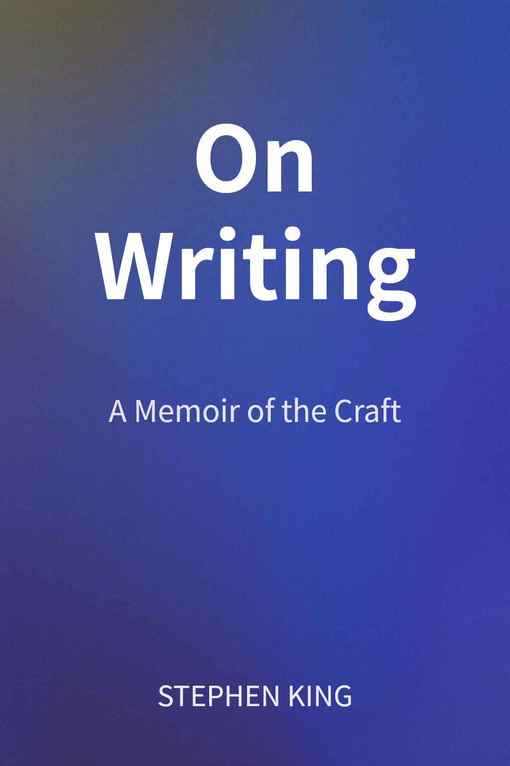 On Writing cover