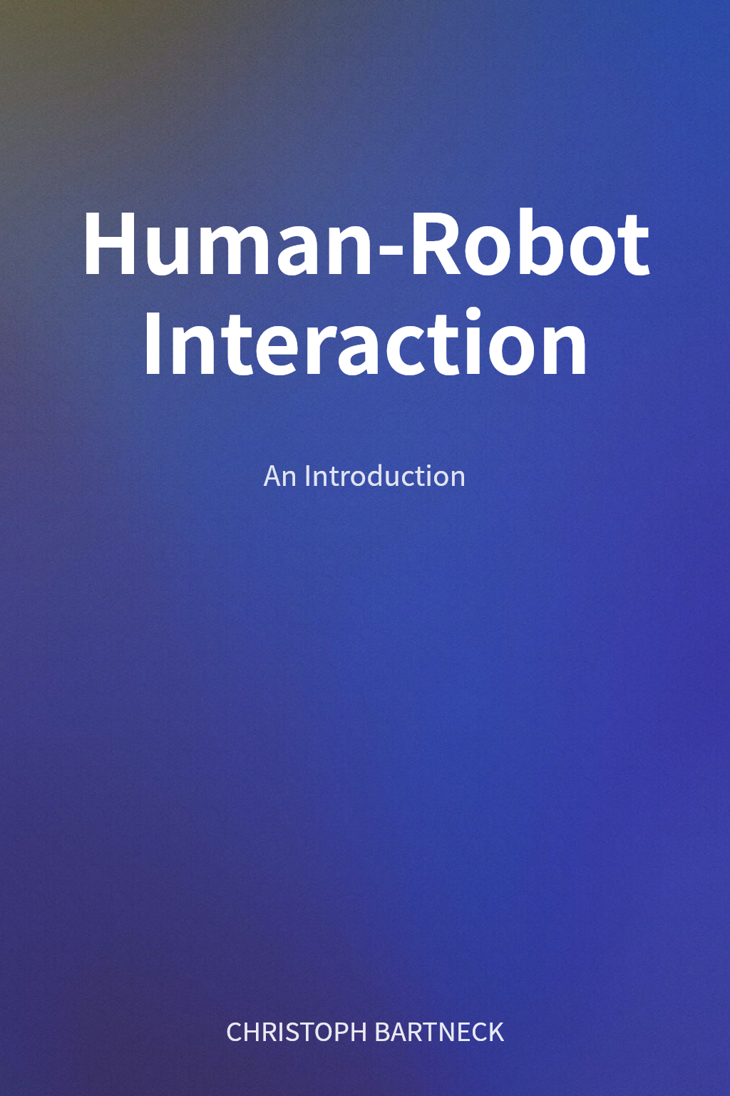 Human-Robot Interaction cover
