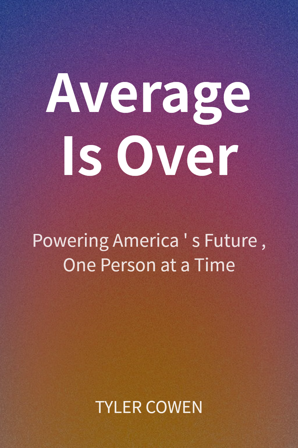 Average Is Over cover
