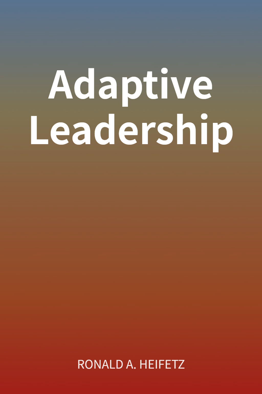 Adaptive Leadership cover