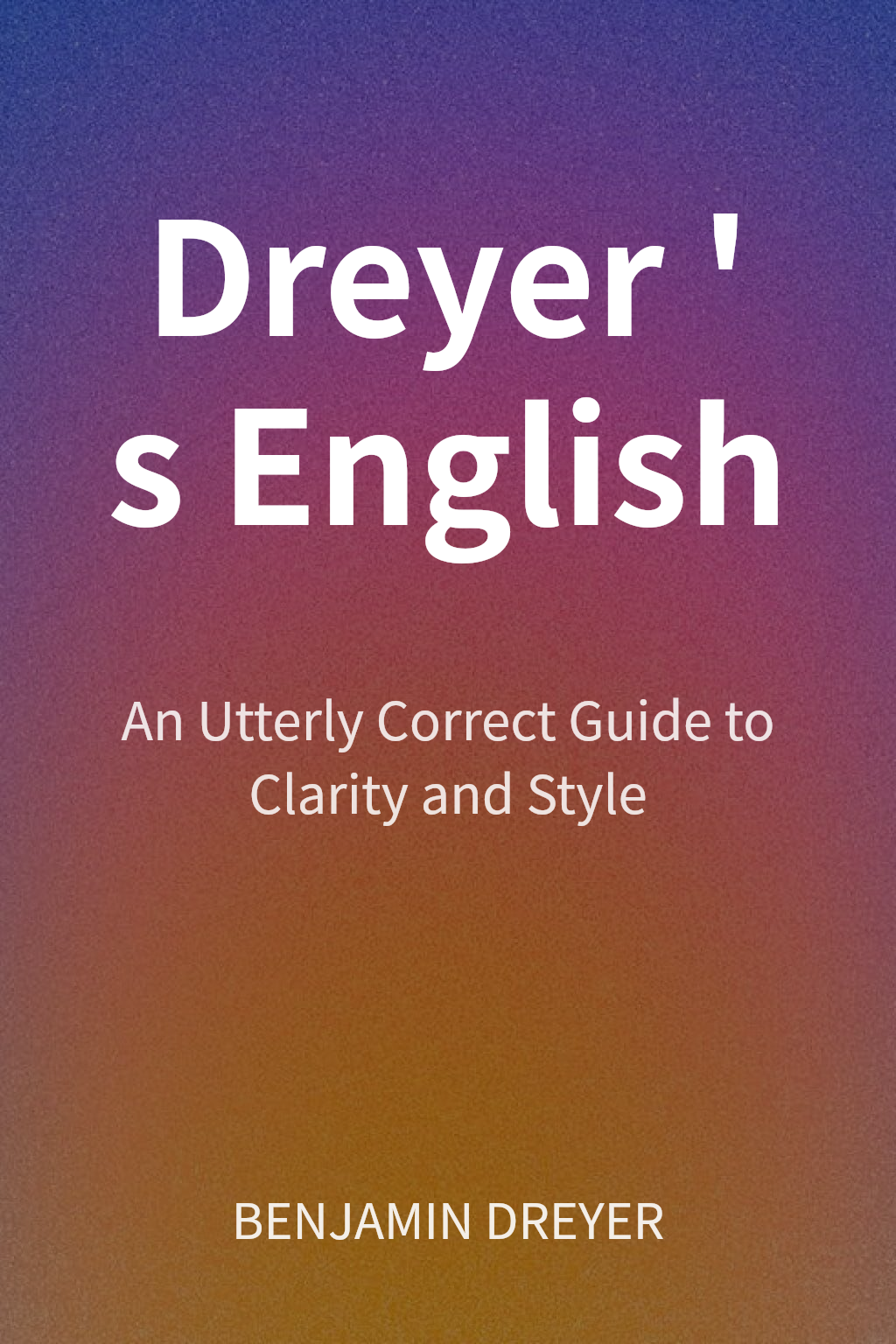 Dreyer's English cover