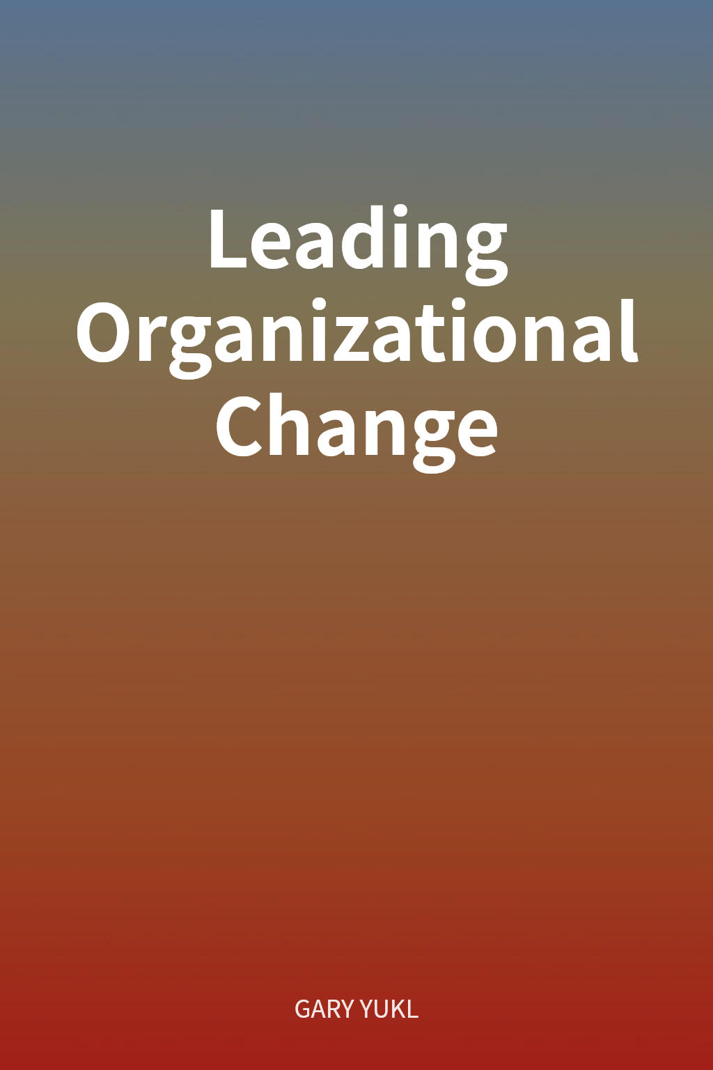 Leading Organizational Change cover