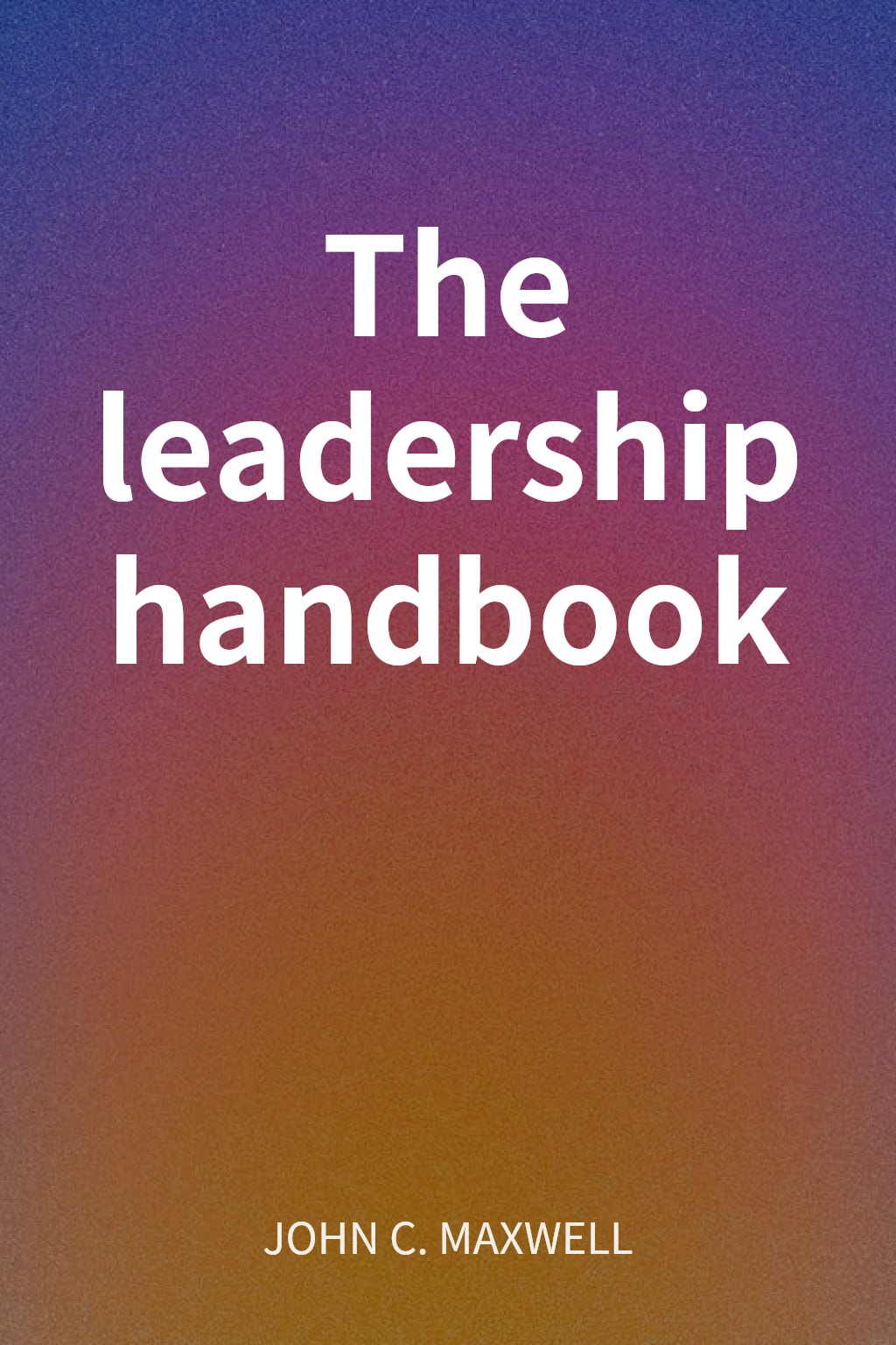 The leadership handbook cover