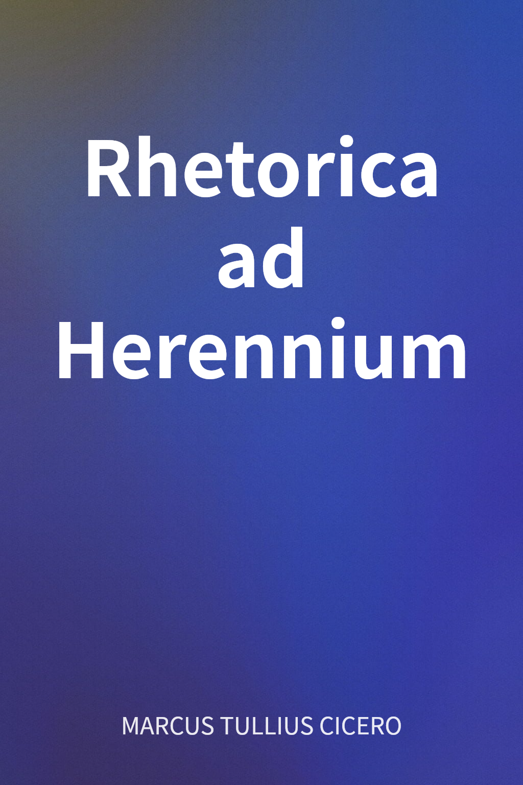 Rhetorica ad Herennium cover