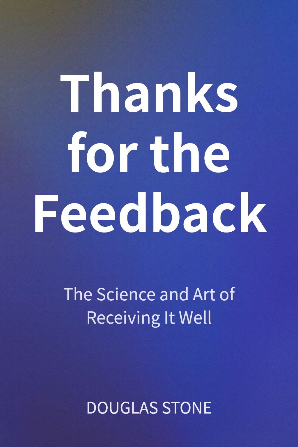 Thanks for the Feedback cover