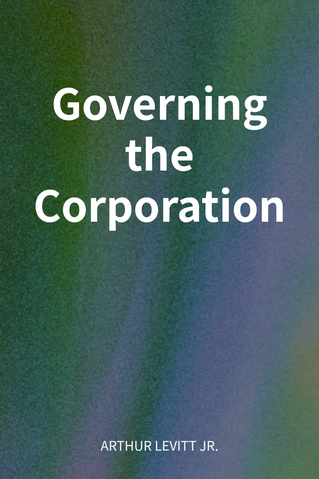 Governing the Corporation cover