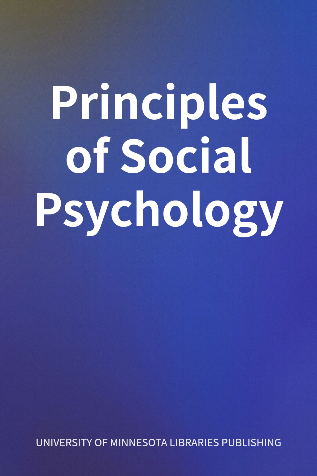 Principles of Social Psychology cover