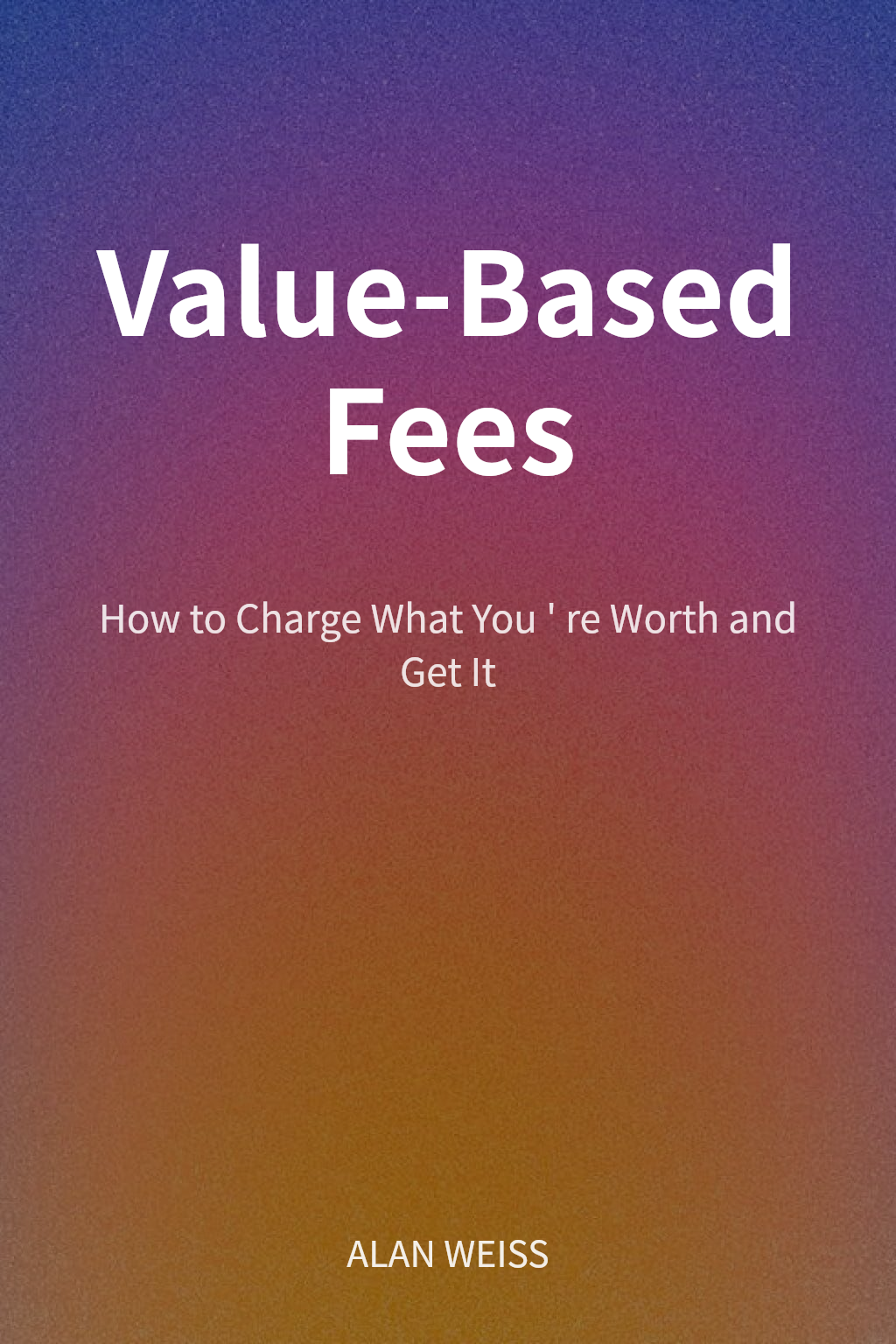 Value-Based Fees cover
