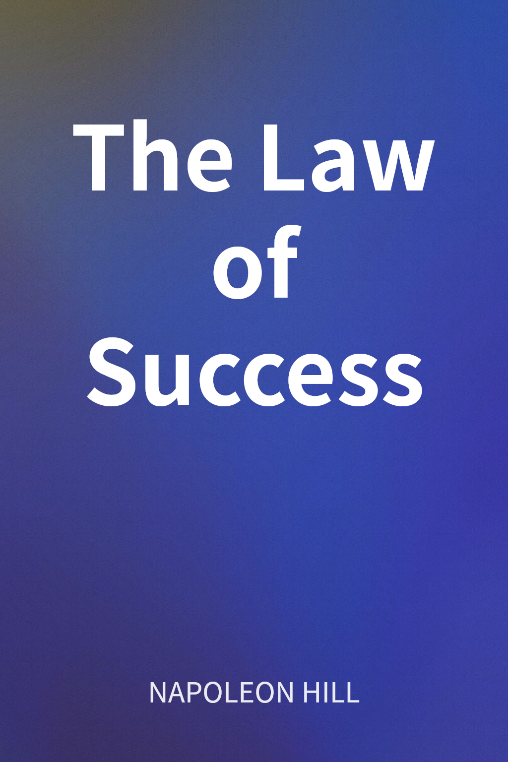 The Law of Success cover