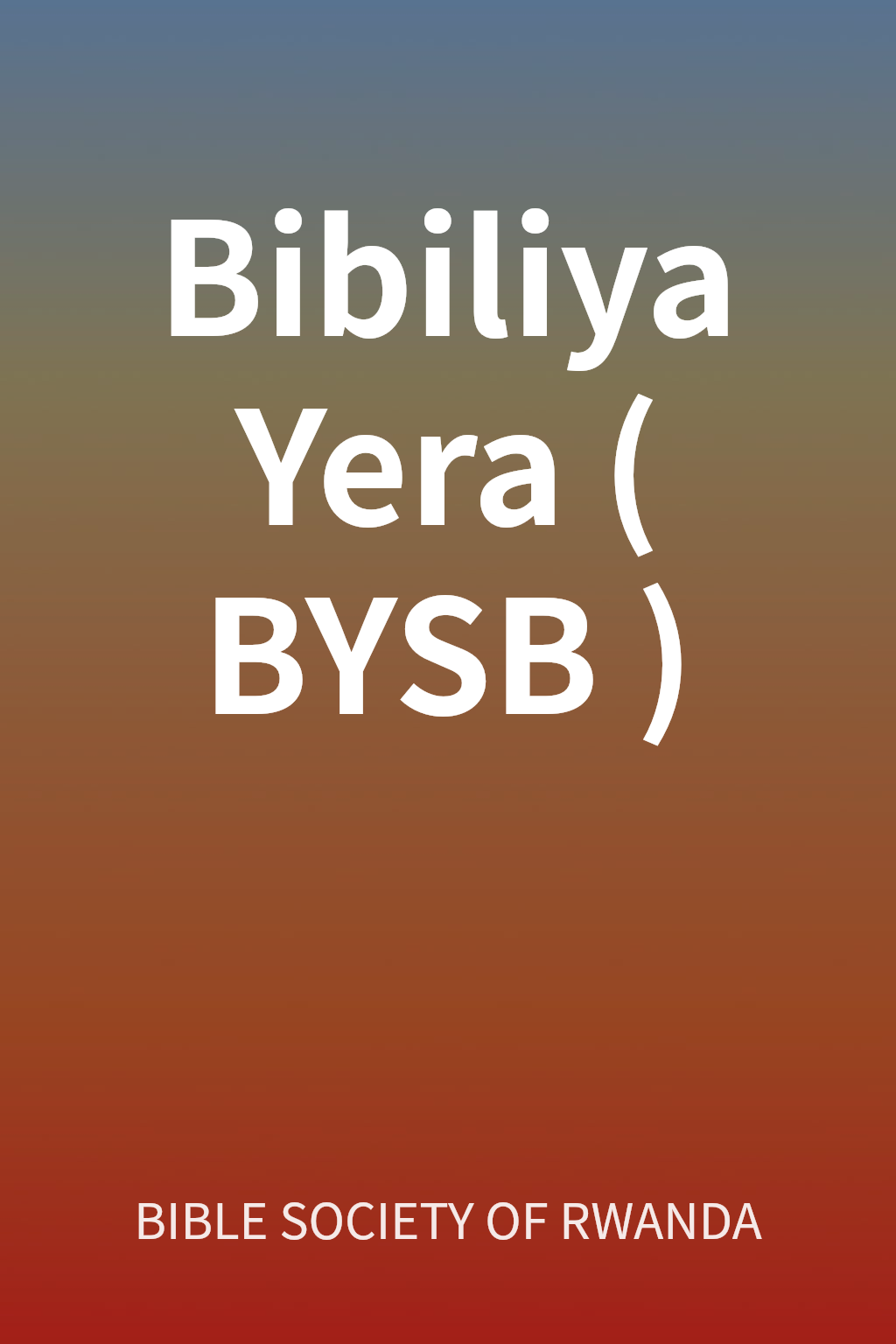 Bibiliya Yera (BYSB) cover