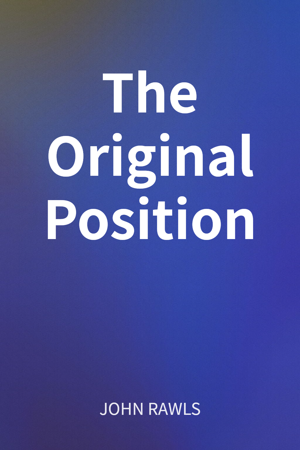 The Original Position cover