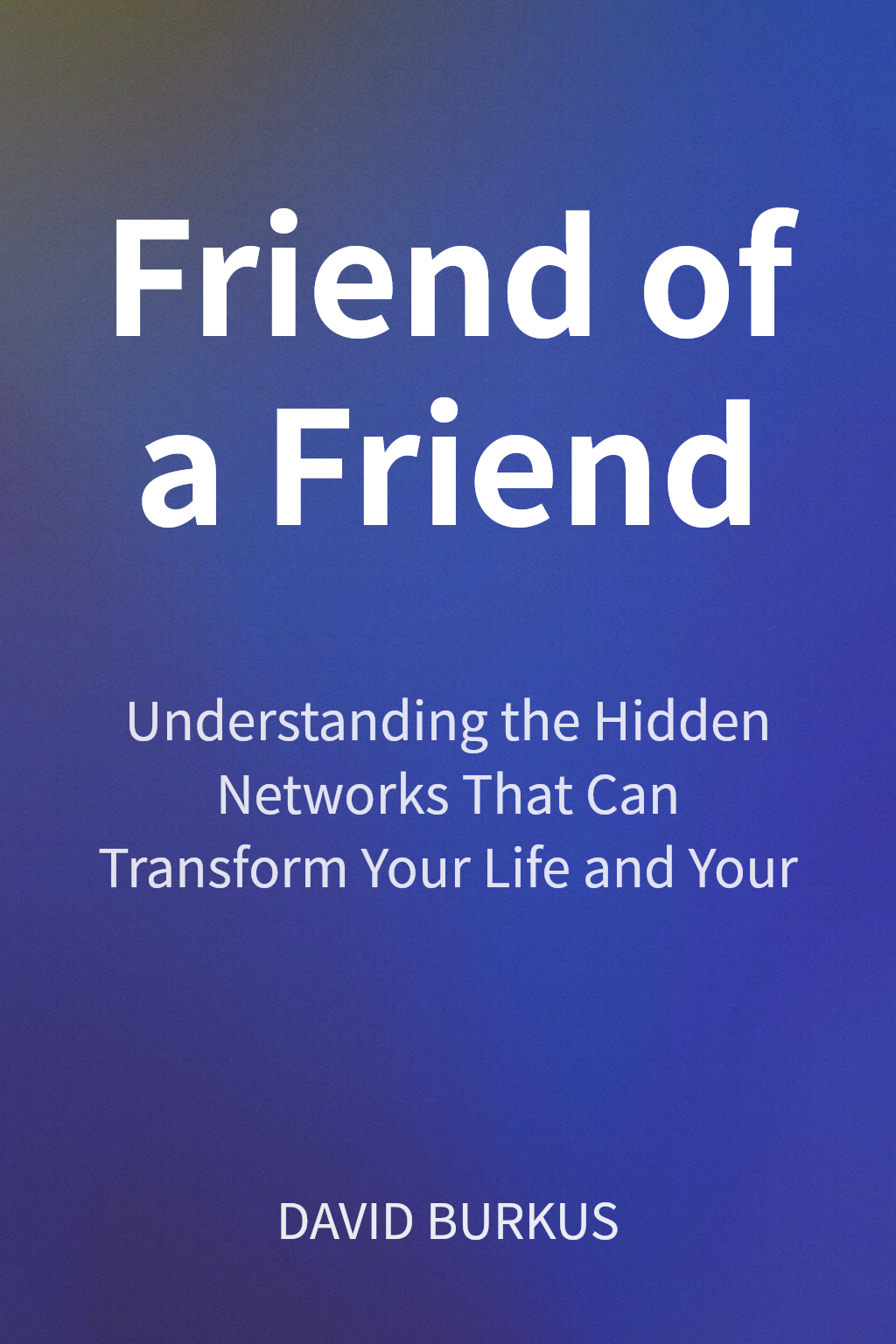 Friend of a Friend cover