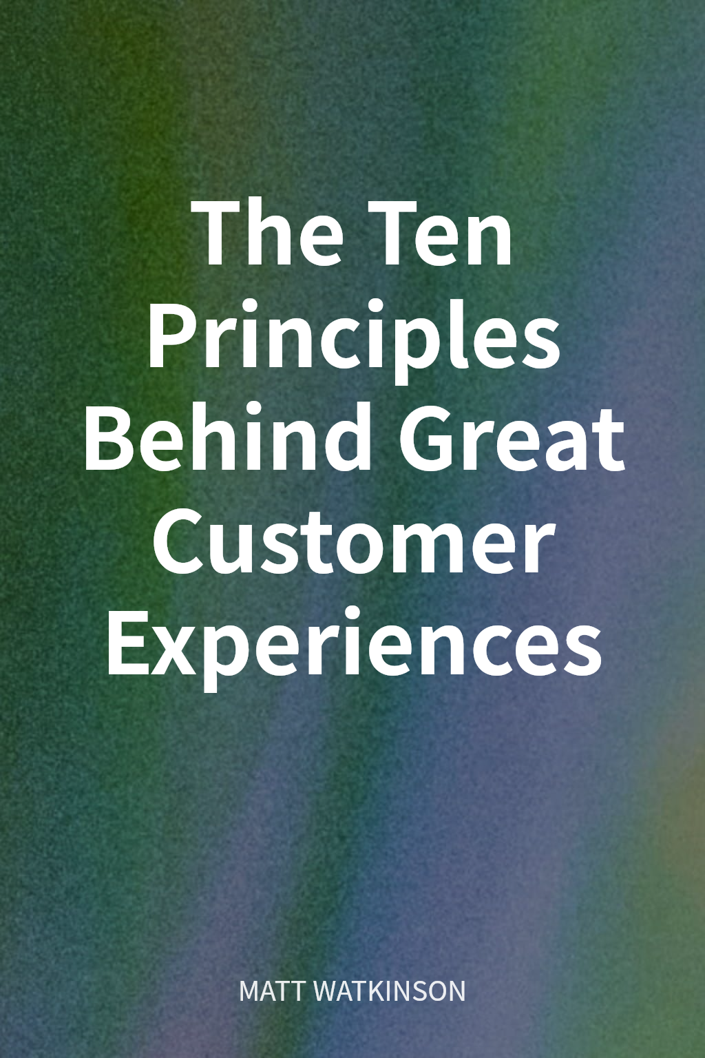 The Ten Principles Behind Great Customer Experiences cover