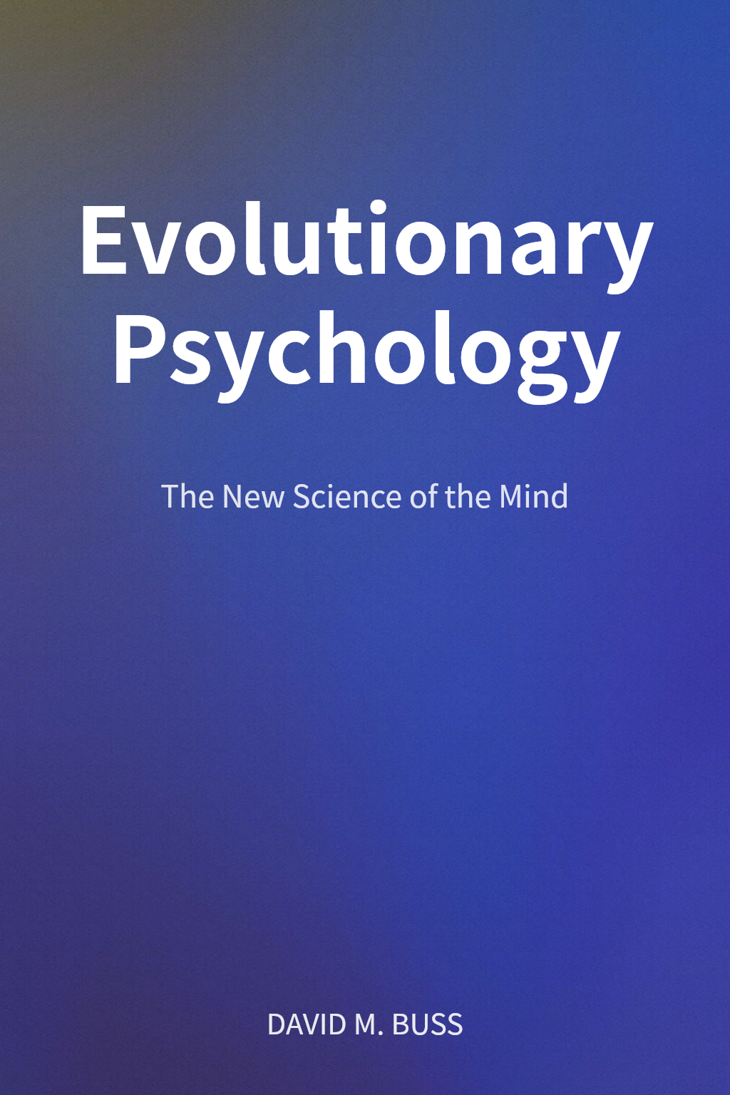 Evolutionary Psychology 封面