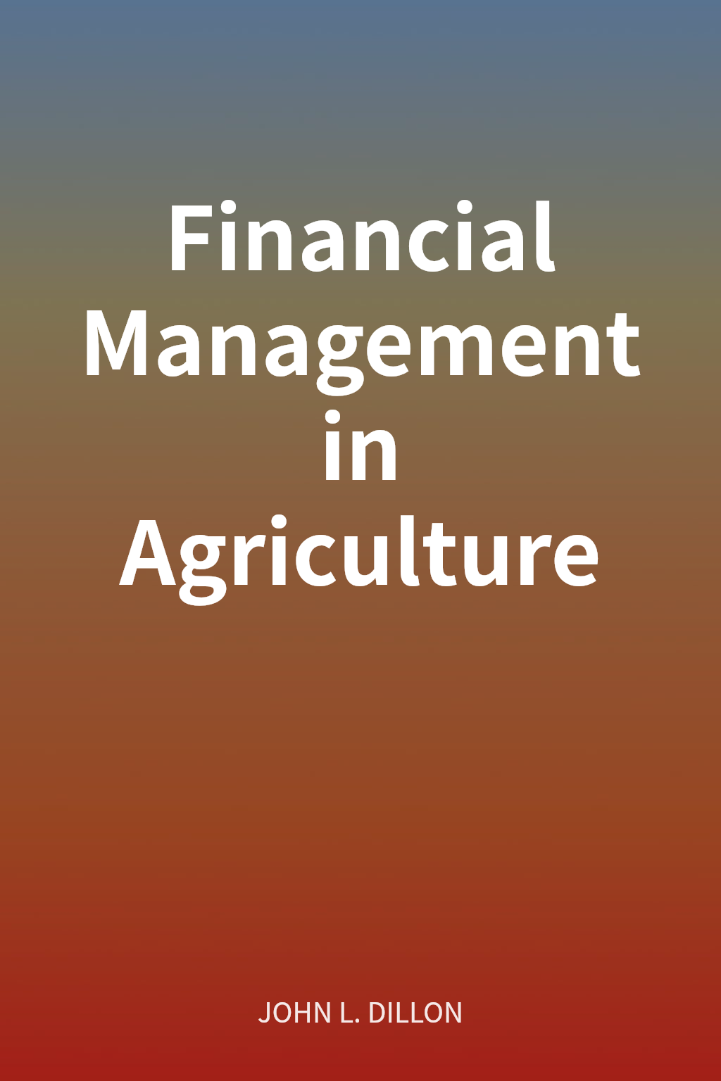Financial Management in Agriculture cover