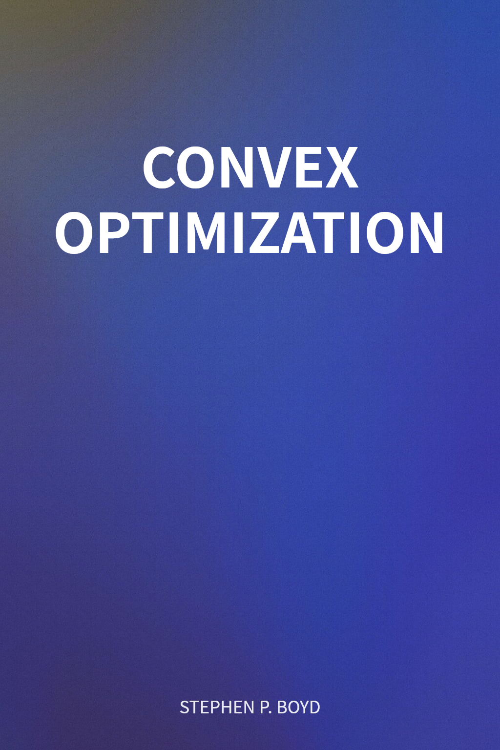 CONVEX OPTIMIZATION cover