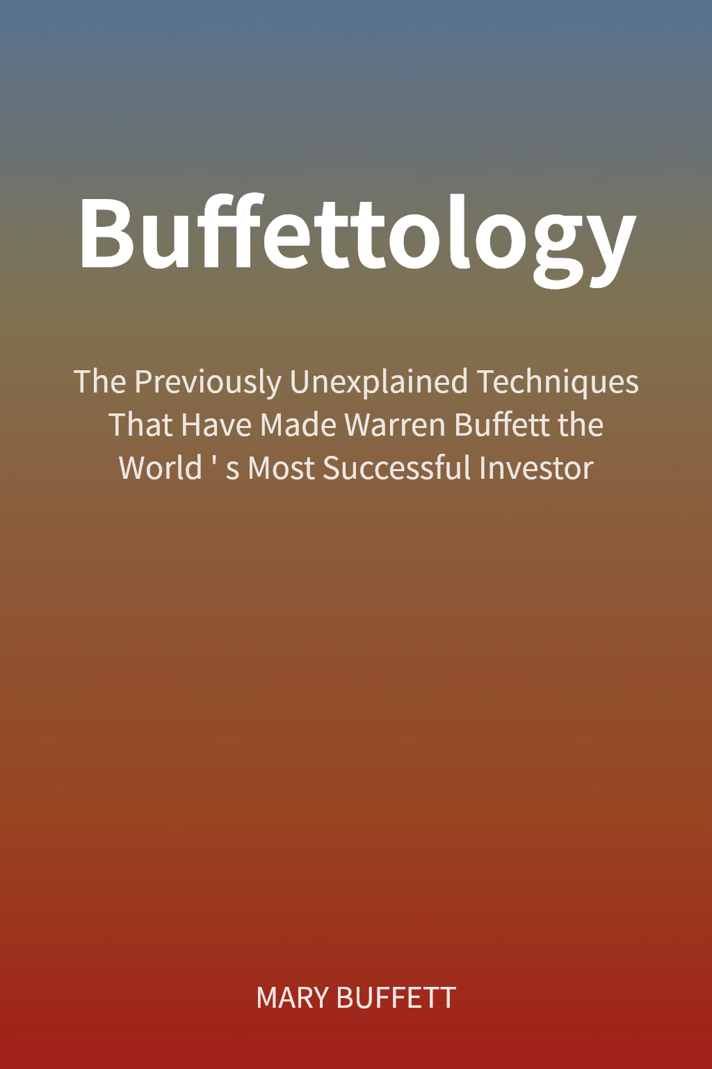 Buffettology cover