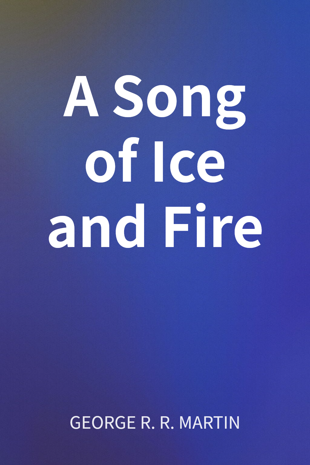 A Song of Ice and Fire cover