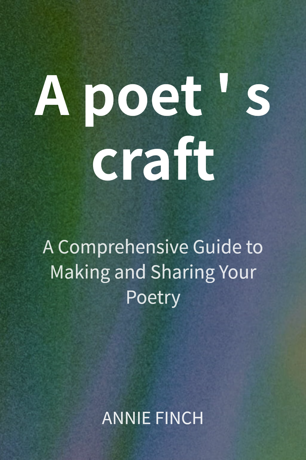 A poet's craft cover
