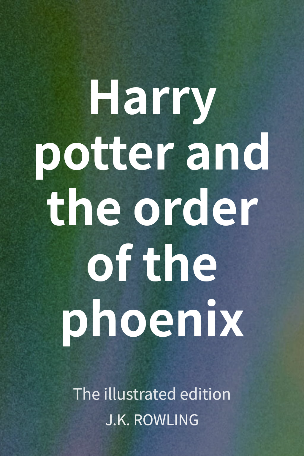 Harry potter and the order of the phoenix cover