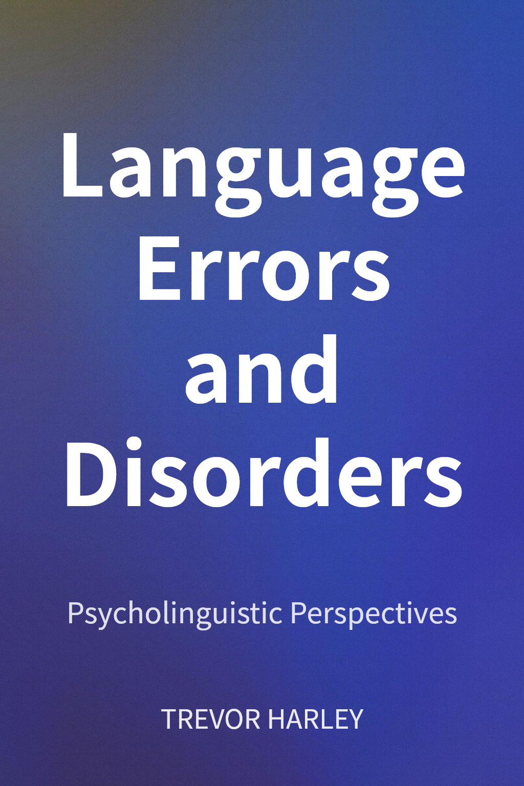 Language Errors and Disorders cover
