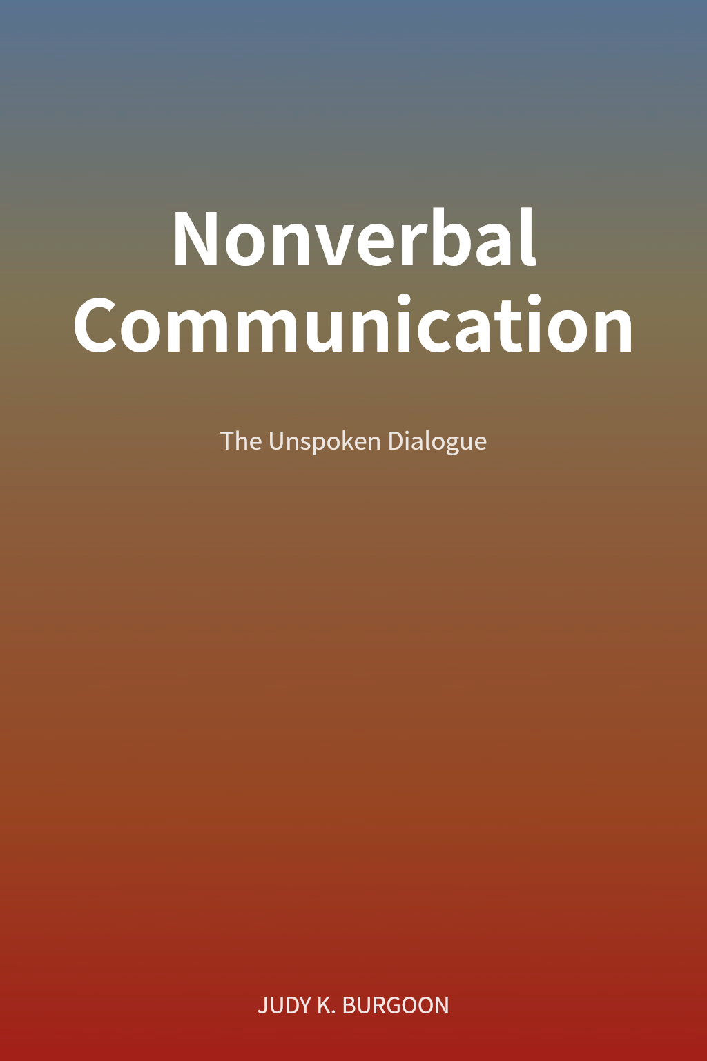 Nonverbal Communication cover
