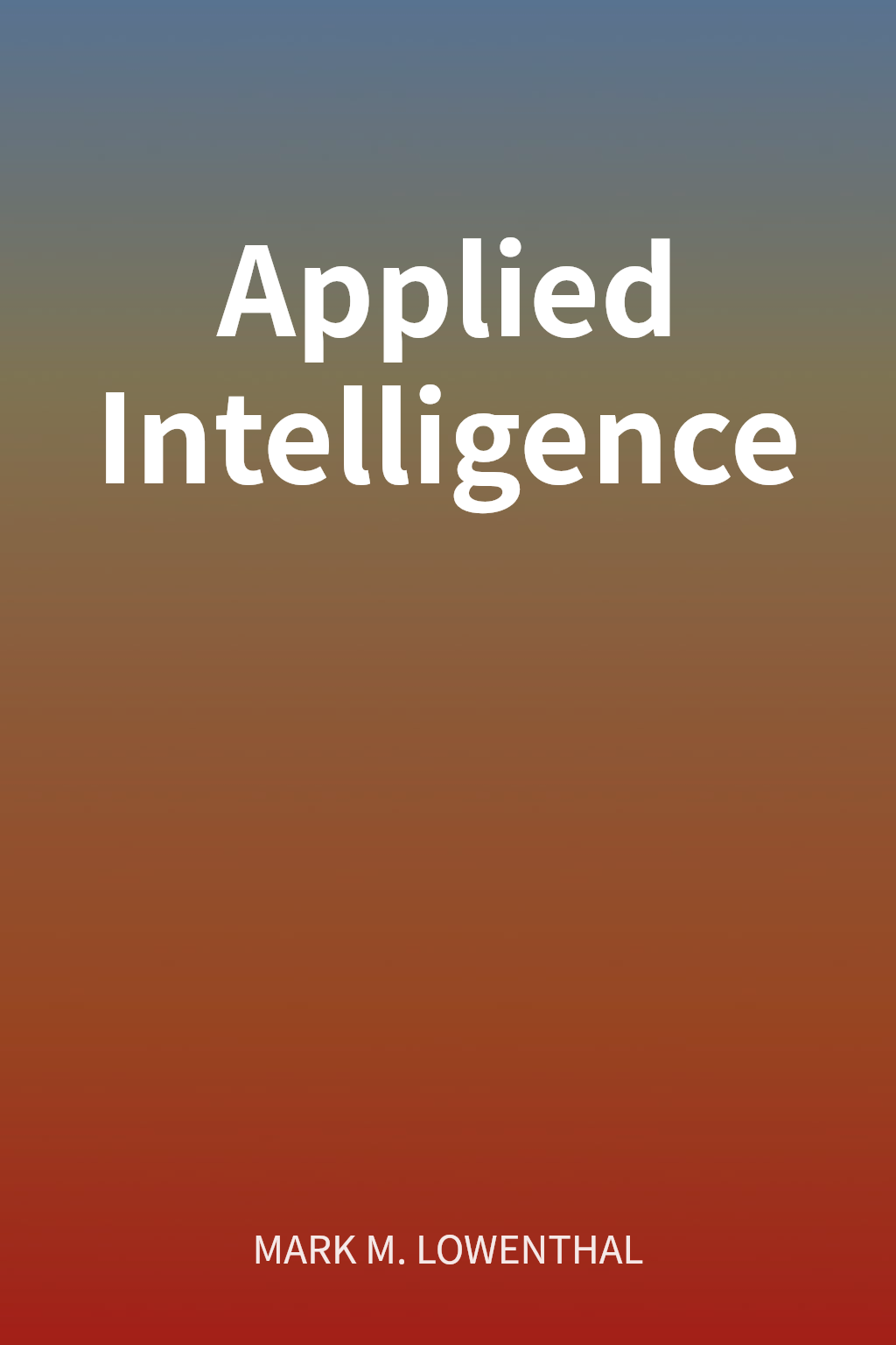Applied Intelligence cover