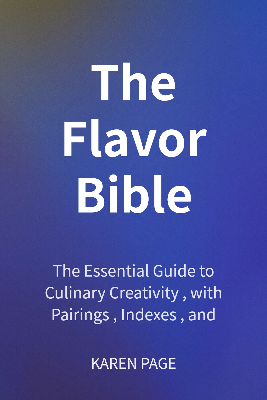 The Flavor Bible cover
