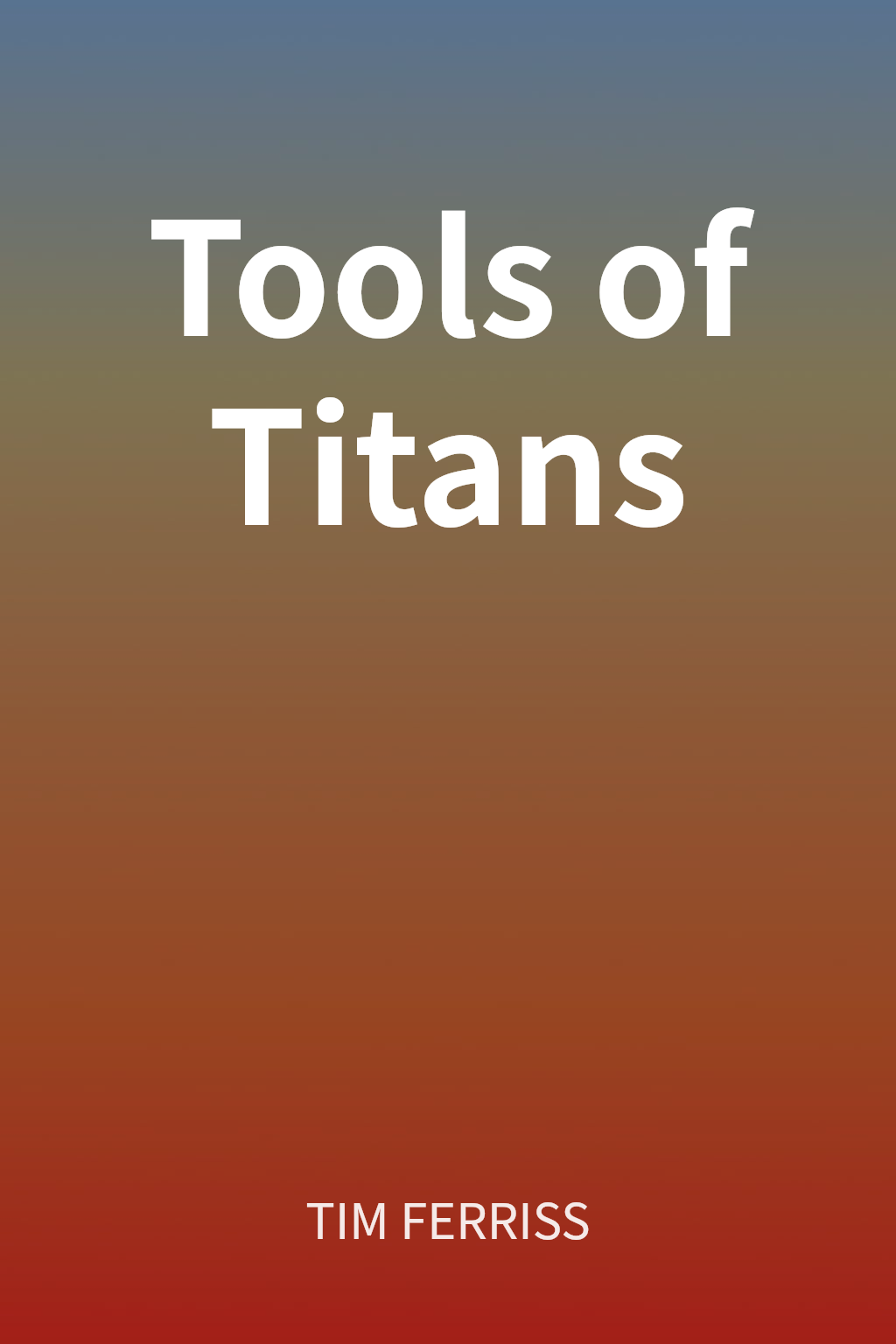 Tools of Titans cover