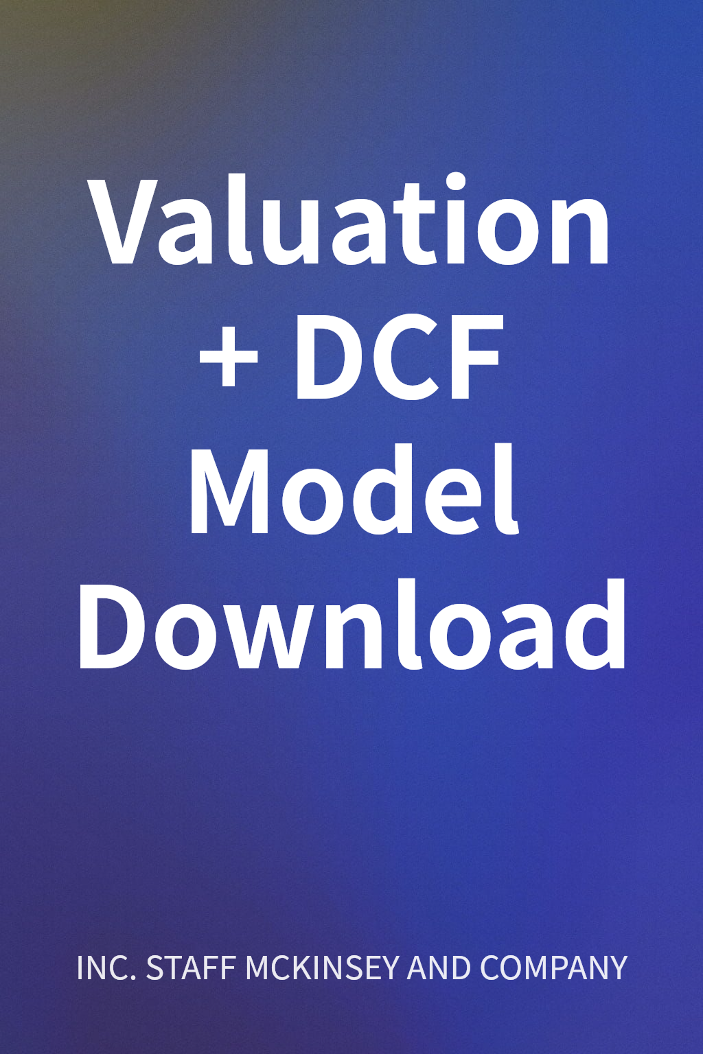 Valuation + DCF Model Download cover
