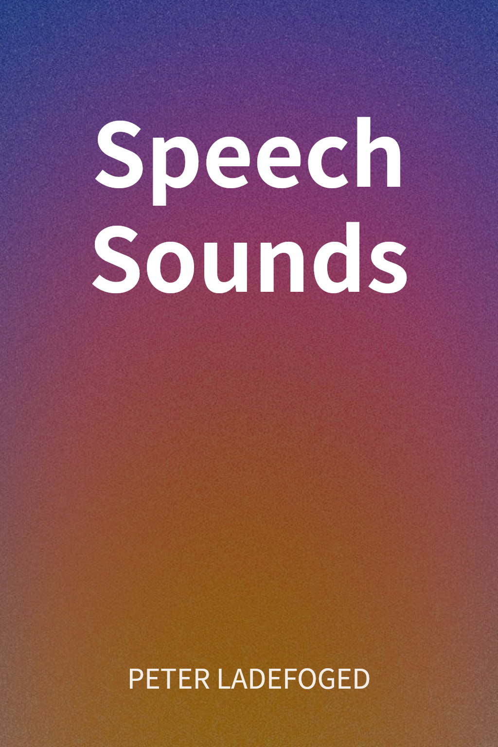 Speech Sounds cover