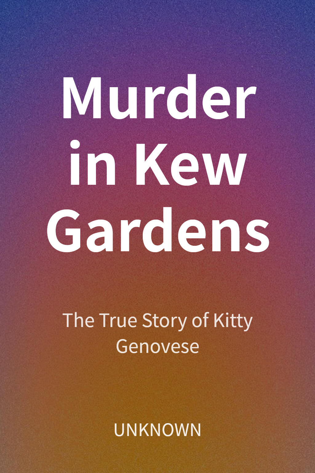 Murder in Kew Gardens cover