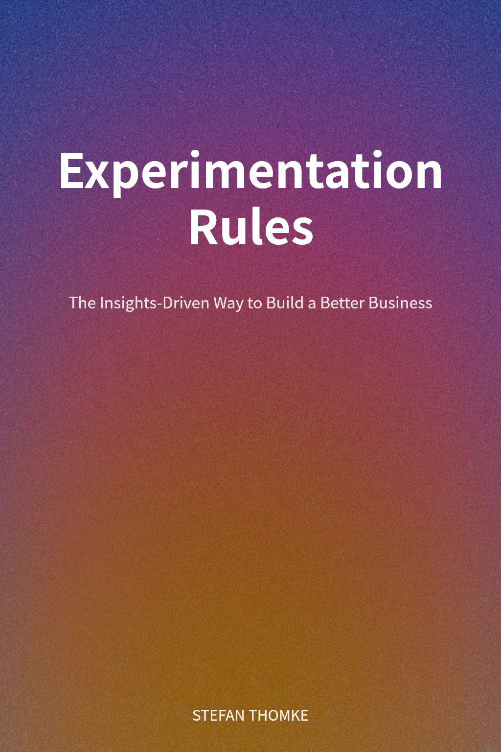 Experimentation Rules cover