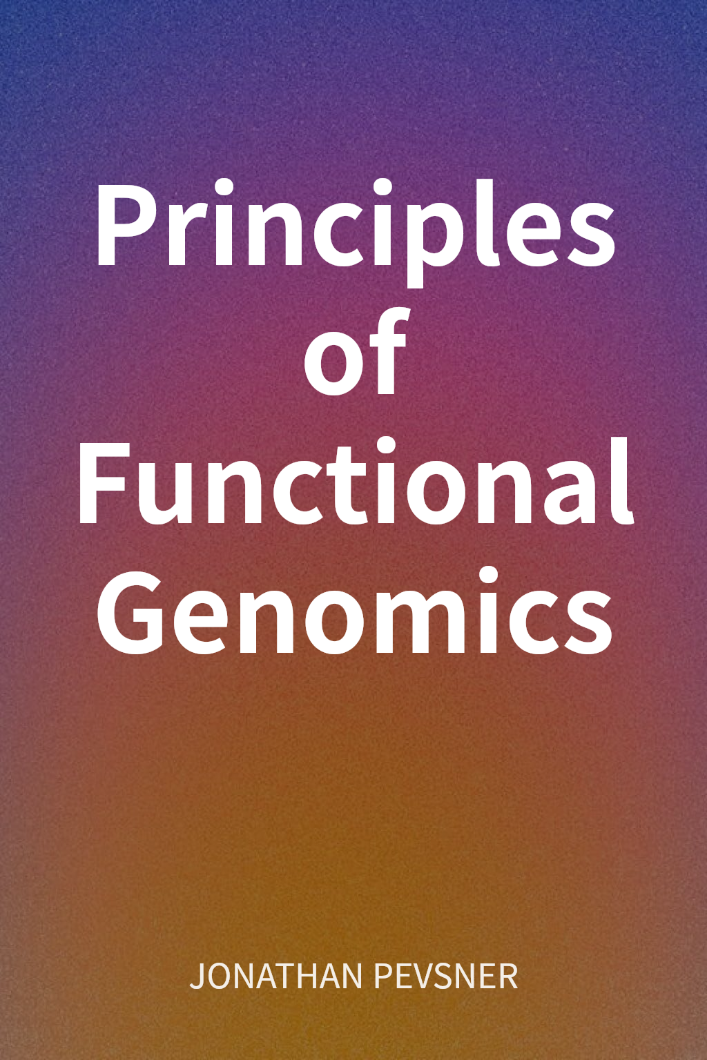 Principles of Functional Genomics cover