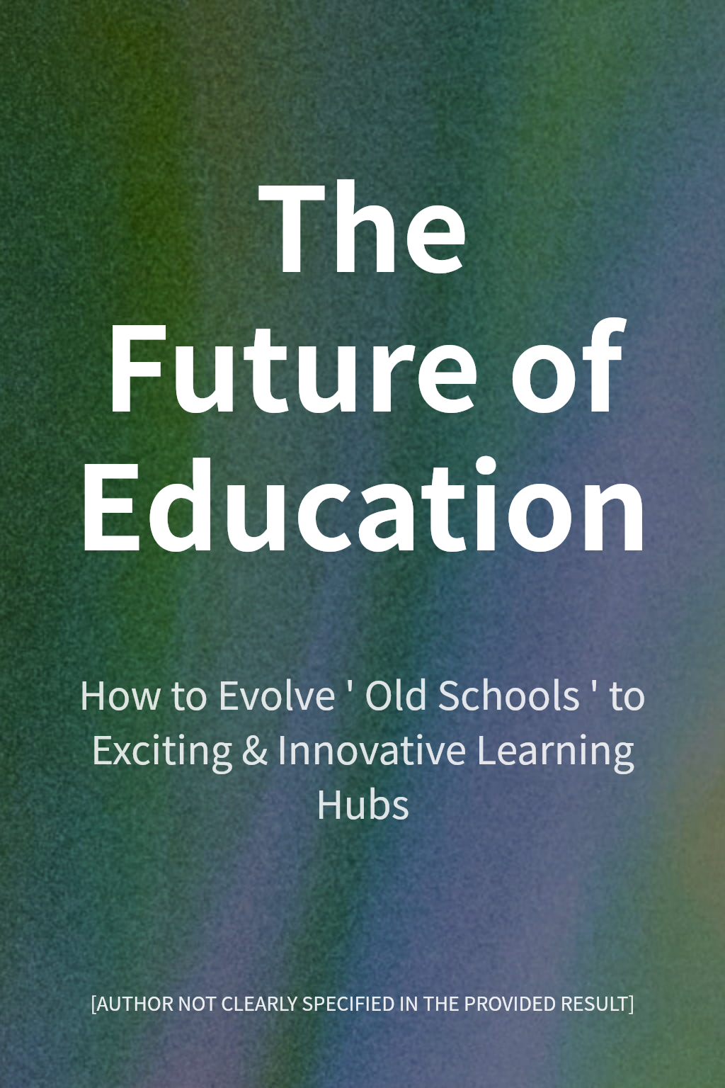 The Future of Education cover
