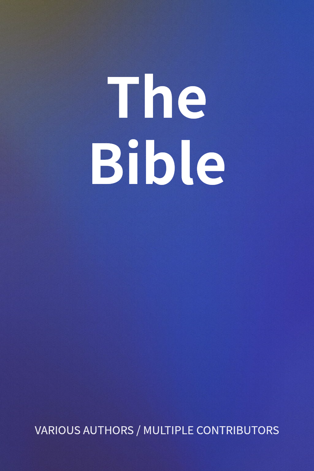 The Bible cover