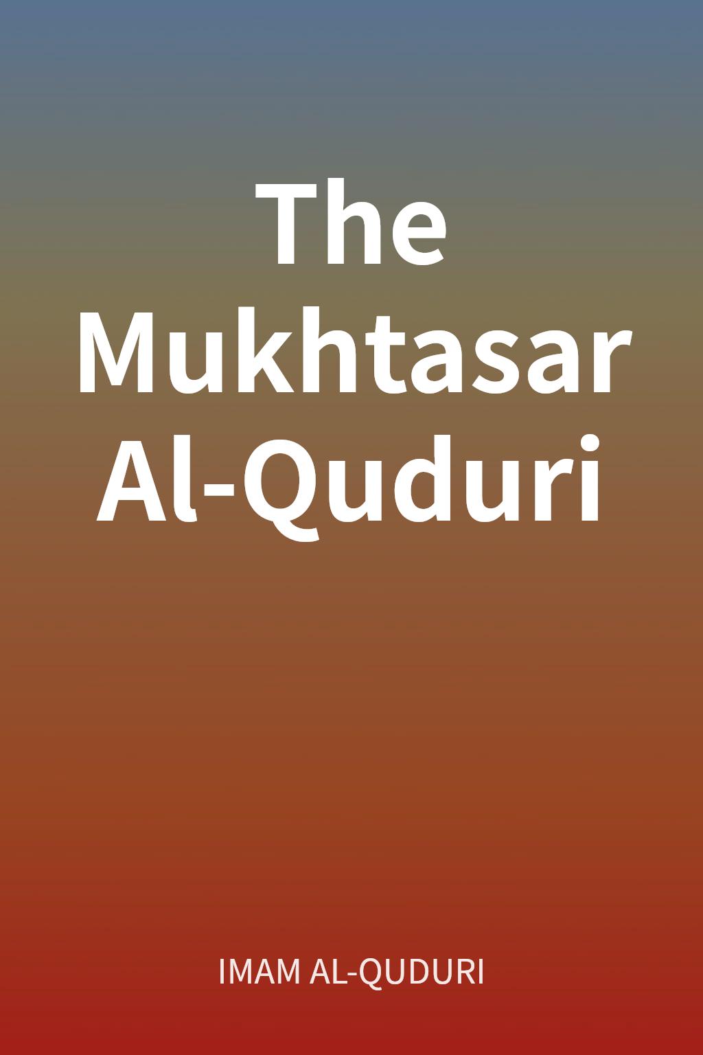 The Mukhtasar Al-Quduri cover