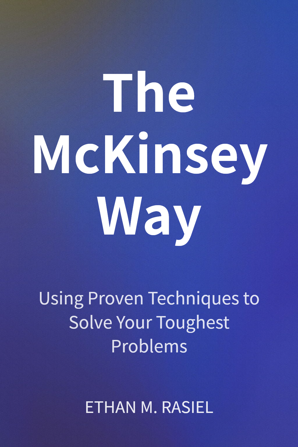 The McKinsey Way cover