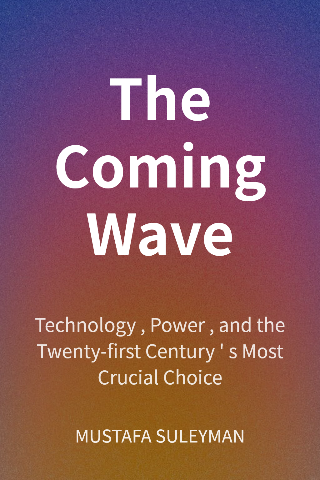 The Coming Wave cover