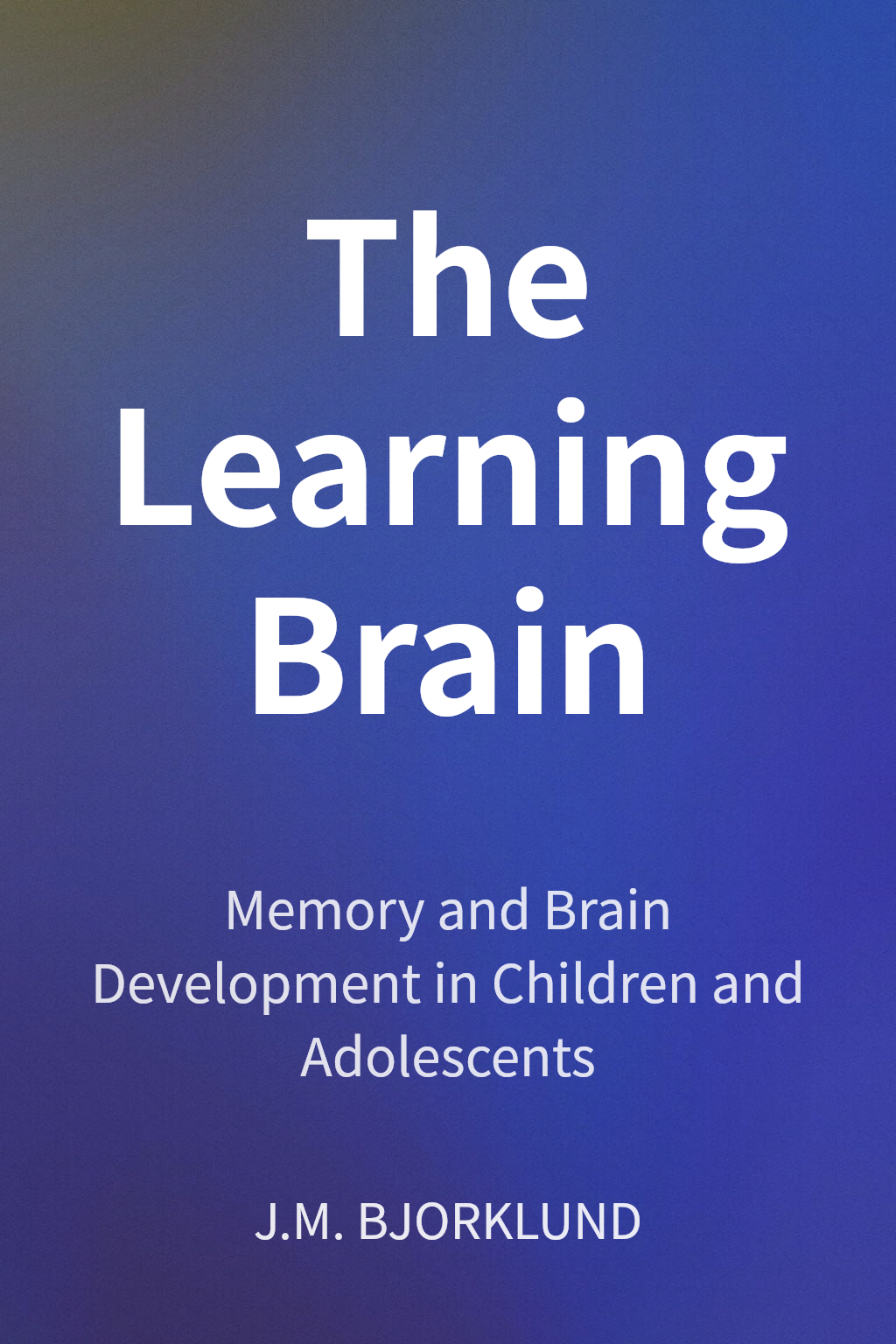 The Learning Brain cover