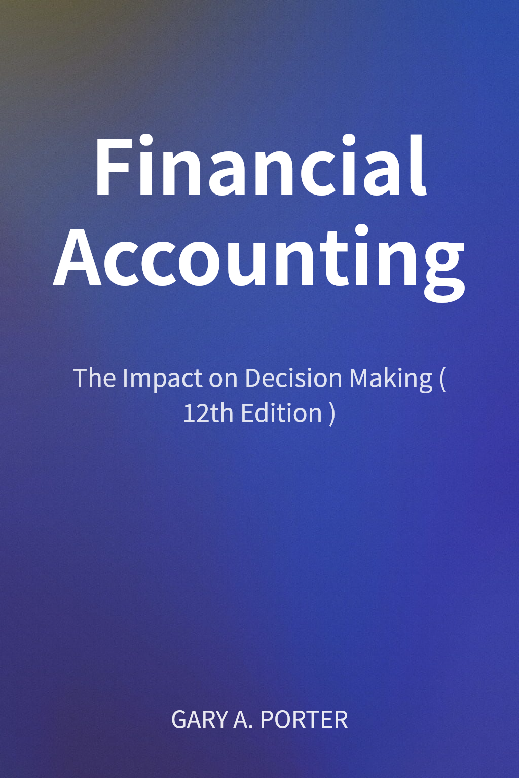 Financial Accounting cover