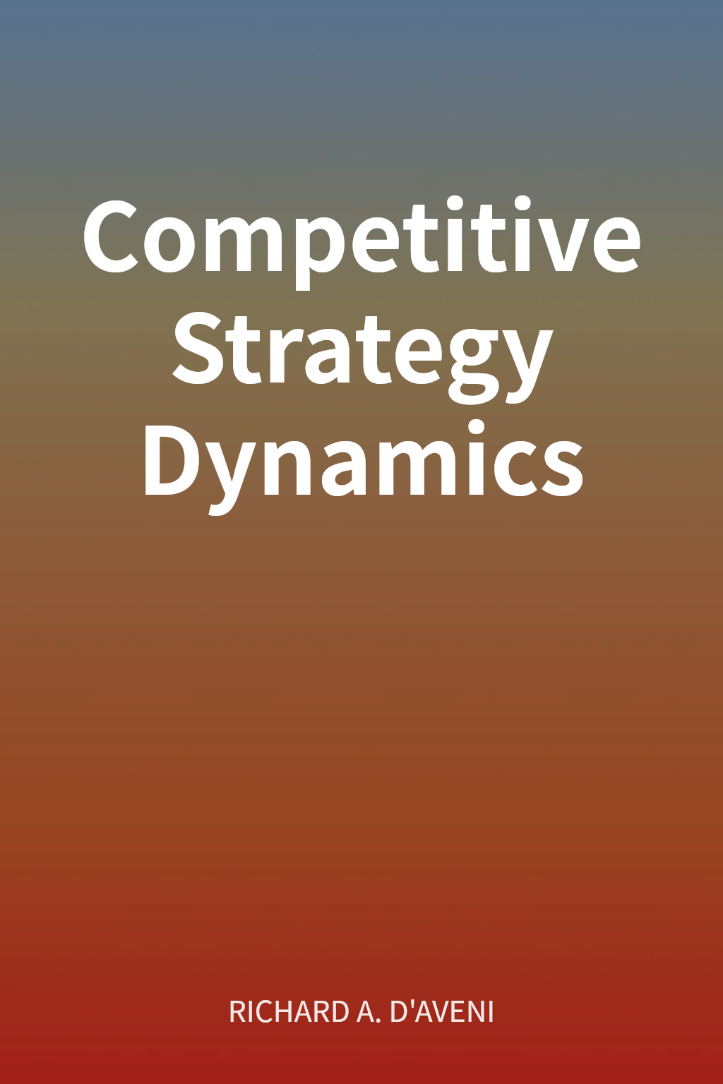 Competitive Strategy Dynamics cover
