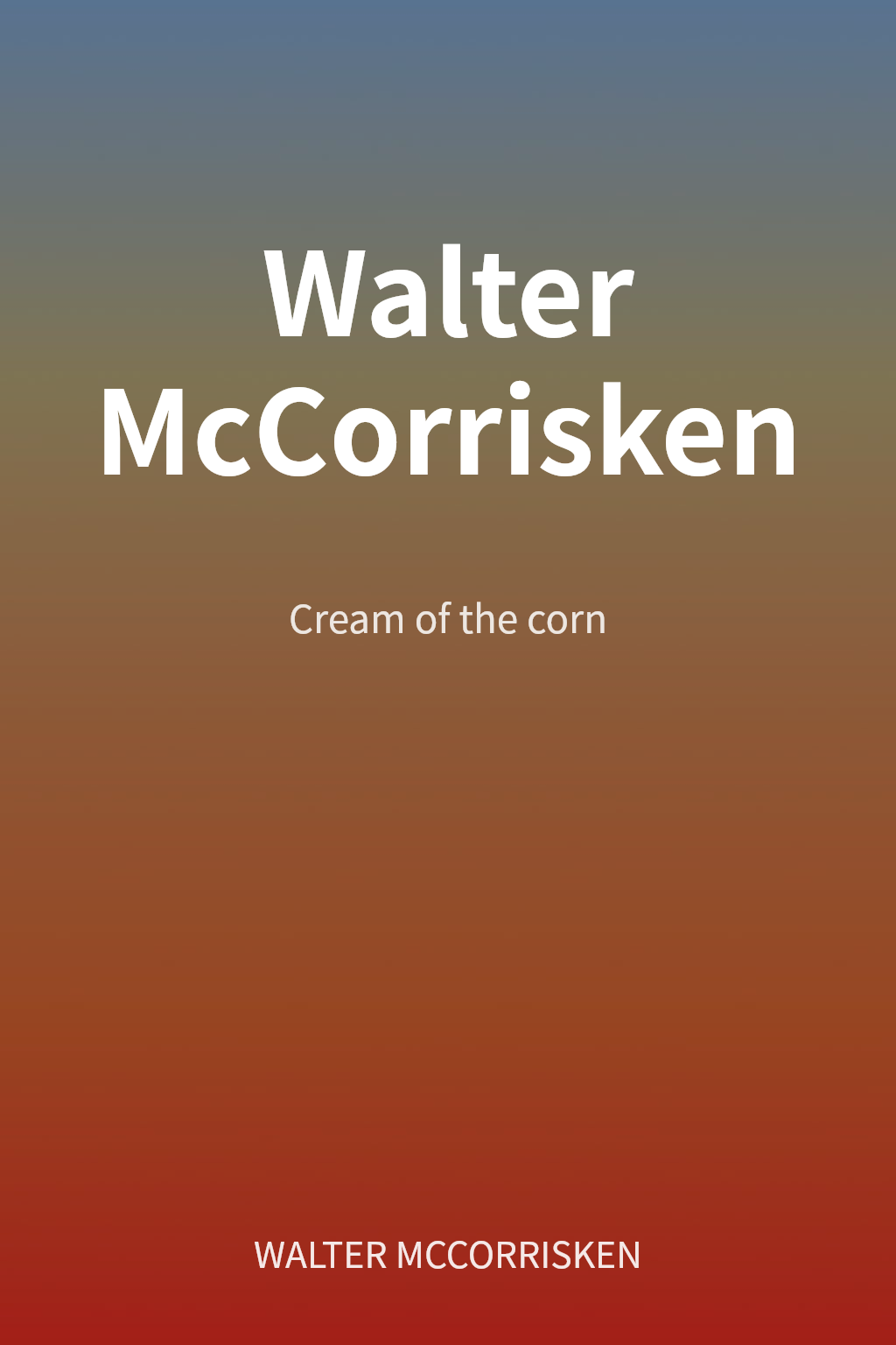 Walter McCorrisken 封面