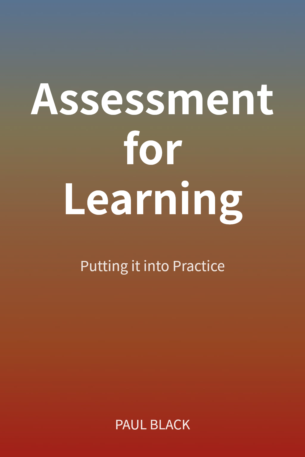 Assessment for Learning cover