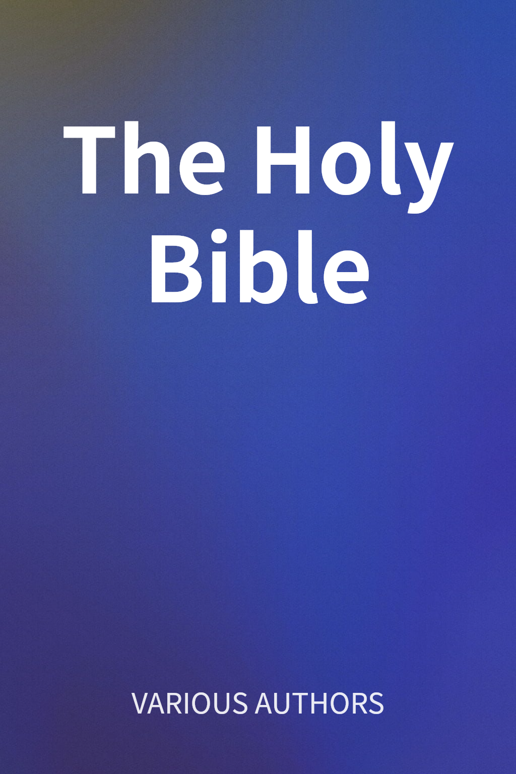 The Holy Bible cover