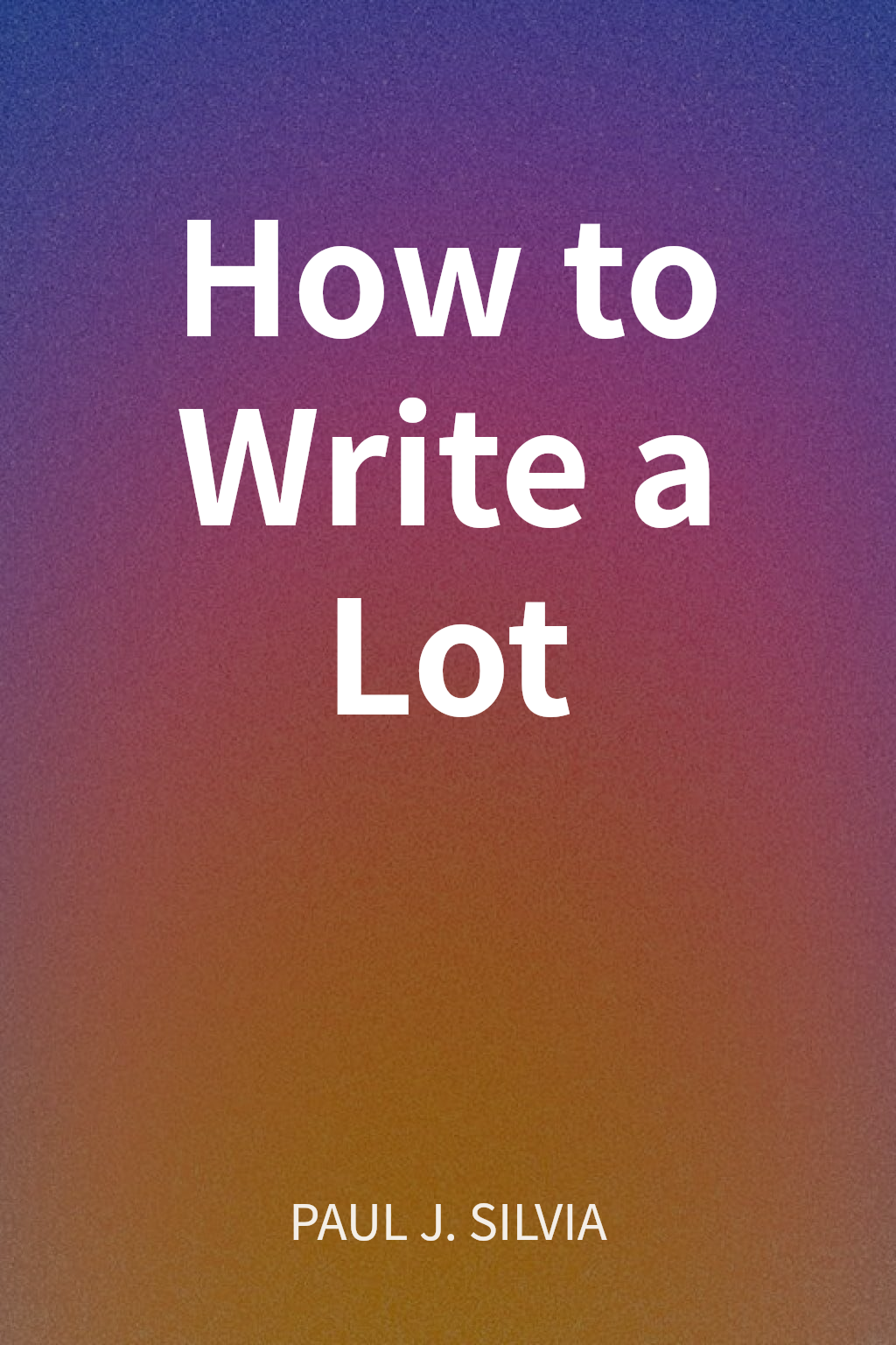 How to Write a Lot cover