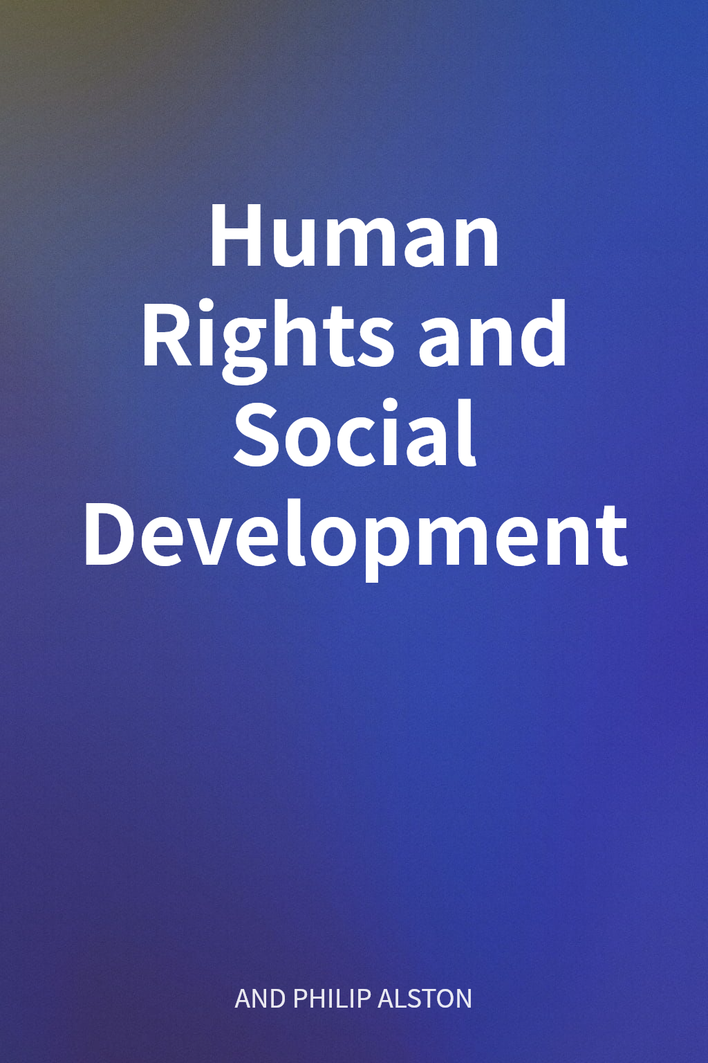 Human Rights and Social Development cover